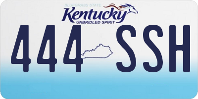 KY license plate 444SSH