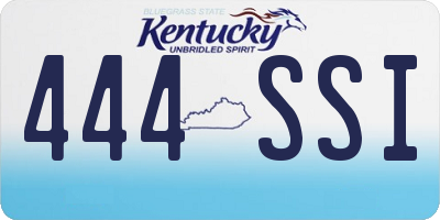 KY license plate 444SSI