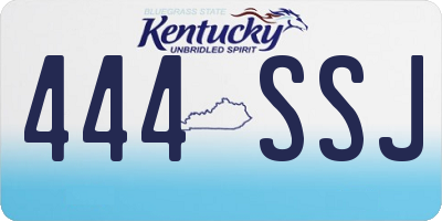 KY license plate 444SSJ