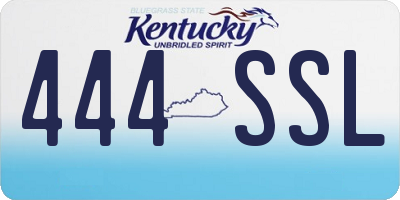 KY license plate 444SSL