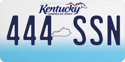 KY license plate 444SSN
