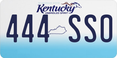 KY license plate 444SSO