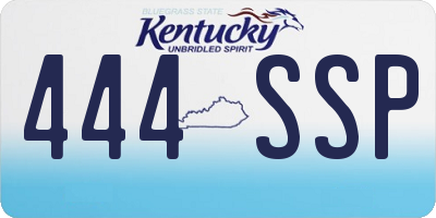 KY license plate 444SSP