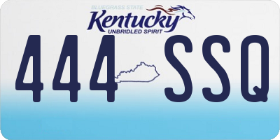 KY license plate 444SSQ