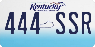 KY license plate 444SSR