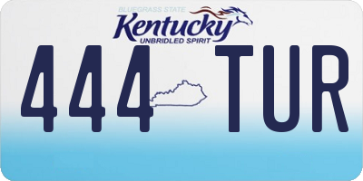KY license plate 444TUR