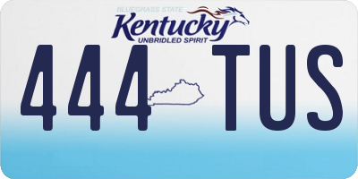 KY license plate 444TUS