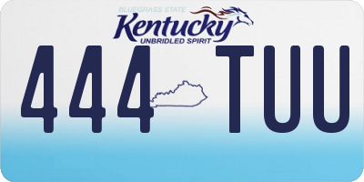 KY license plate 444TUU