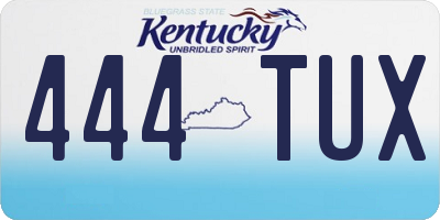 KY license plate 444TUX