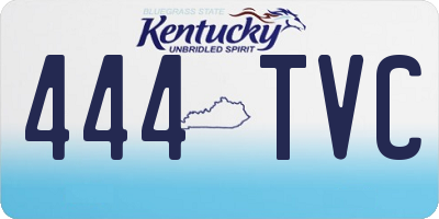KY license plate 444TVC