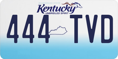 KY license plate 444TVD