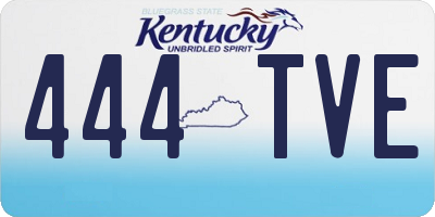 KY license plate 444TVE