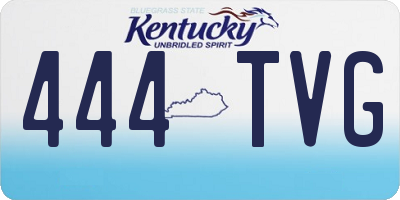 KY license plate 444TVG