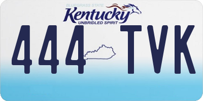 KY license plate 444TVK