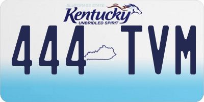 KY license plate 444TVM