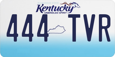 KY license plate 444TVR