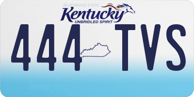 KY license plate 444TVS