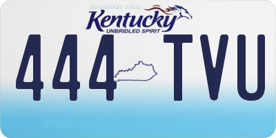 KY license plate 444TVU