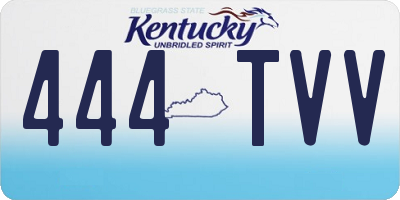 KY license plate 444TVV