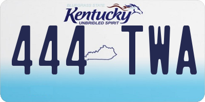 KY license plate 444TWA