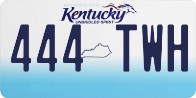 KY license plate 444TWH