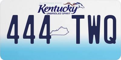 KY license plate 444TWQ