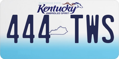 KY license plate 444TWS