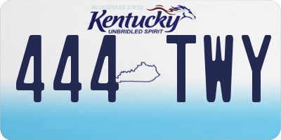 KY license plate 444TWY