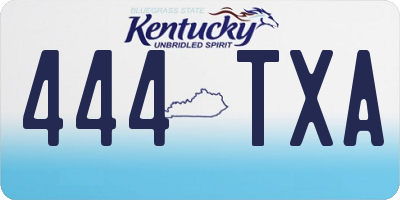 KY license plate 444TXA