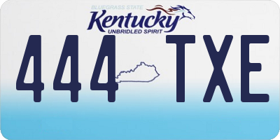 KY license plate 444TXE