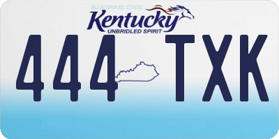 KY license plate 444TXK