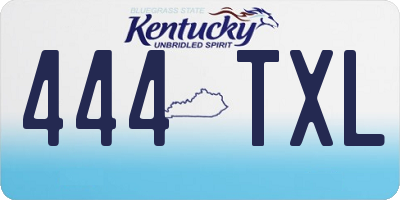 KY license plate 444TXL