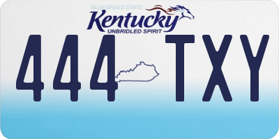 KY license plate 444TXY