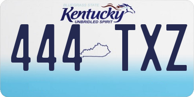 KY license plate 444TXZ