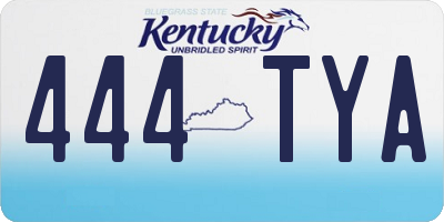 KY license plate 444TYA