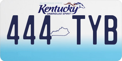 KY license plate 444TYB