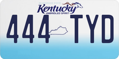KY license plate 444TYD