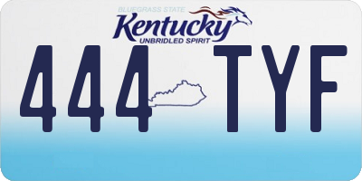 KY license plate 444TYF