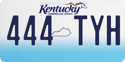 KY license plate 444TYH