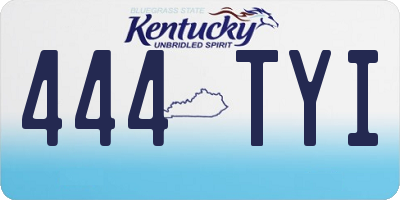 KY license plate 444TYI