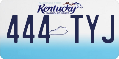 KY license plate 444TYJ