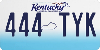 KY license plate 444TYK