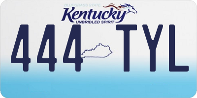 KY license plate 444TYL