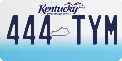 KY license plate 444TYM