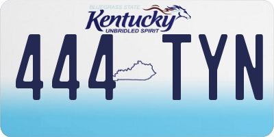 KY license plate 444TYN