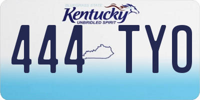 KY license plate 444TYO
