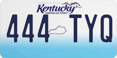 KY license plate 444TYQ