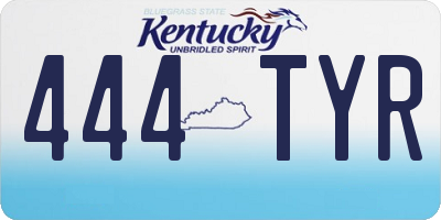 KY license plate 444TYR