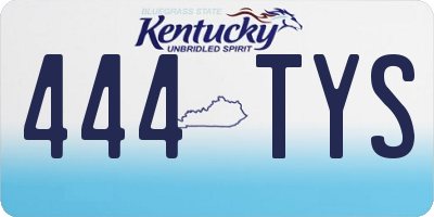 KY license plate 444TYS