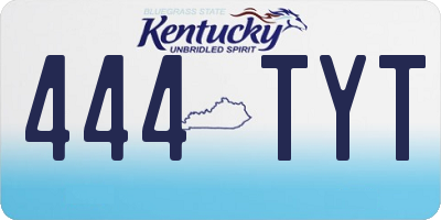 KY license plate 444TYT